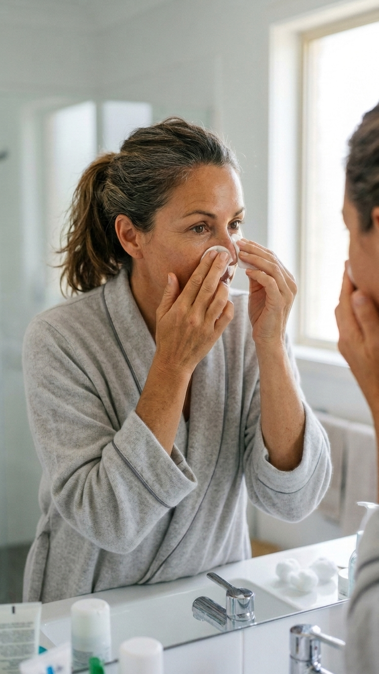 Start with clean, completely dry skin.